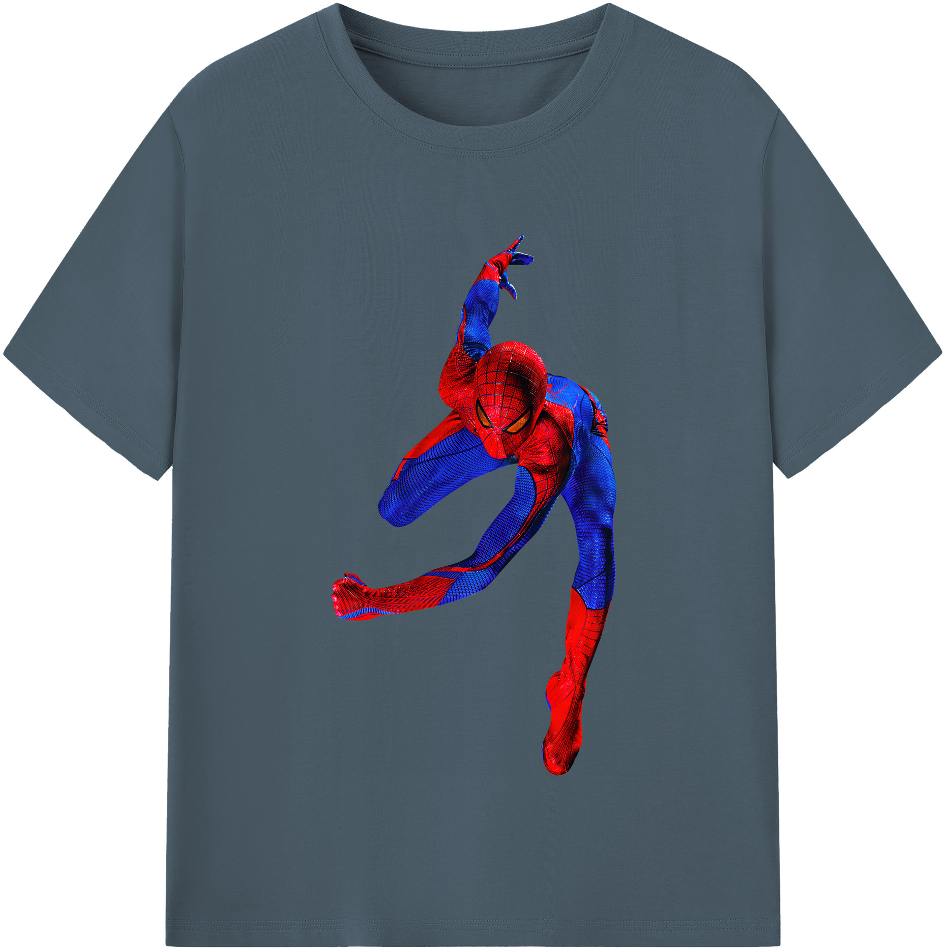 （画像用） Spider Man スパイダーマン 綿100％半袖Tシャツ（フロントプリント）